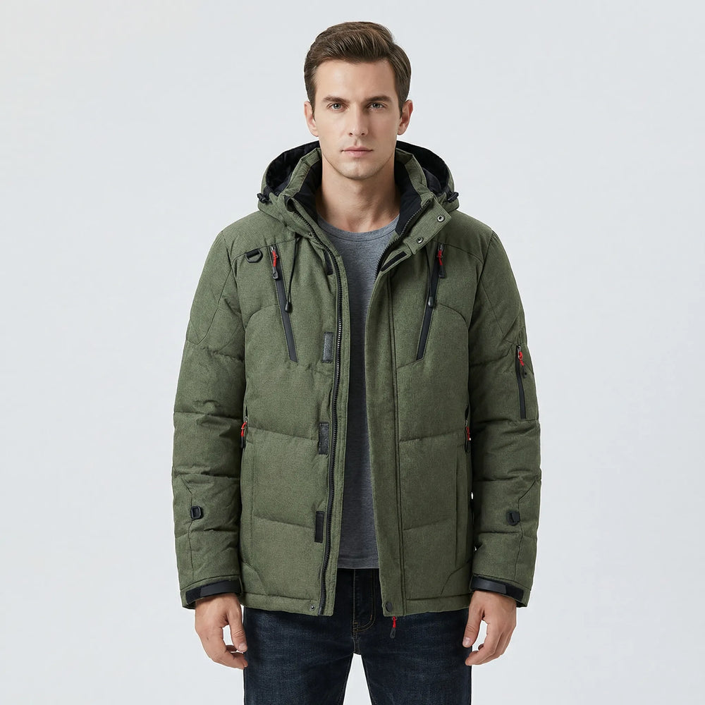 Short padded winter jacket with hood - Kenneth