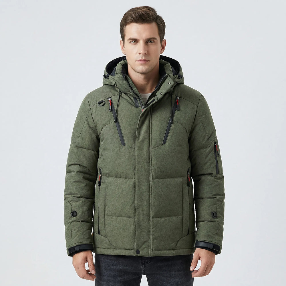 Short padded winter jacket with hood - Kenneth