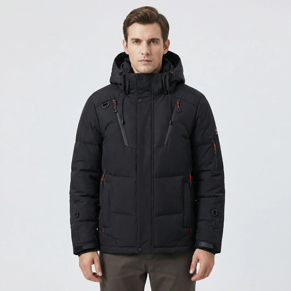 Short padded winter jacket with hood - Kenneth