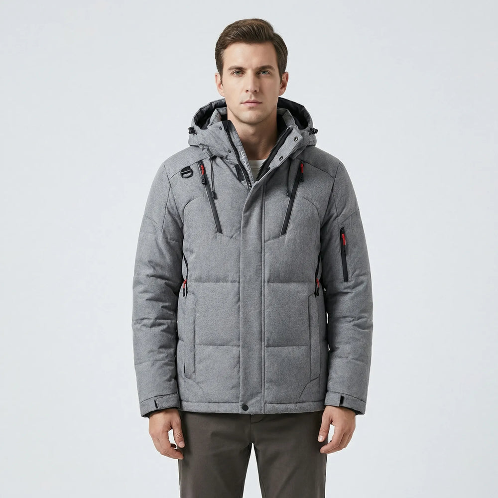 Short padded winter jacket with hood - Kenneth