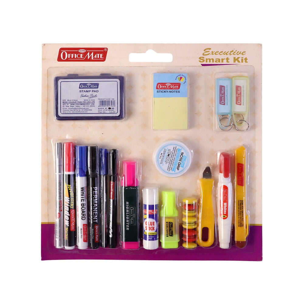 20-Piece Office Stationery Set – Markers, Pens & Adhesive Tools
