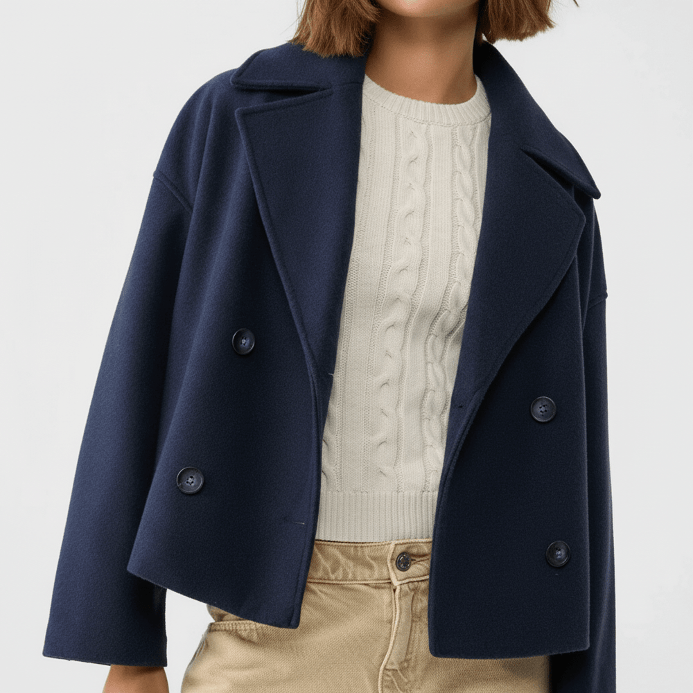 Short Double-Breasted Jacket - Dorothea - 17