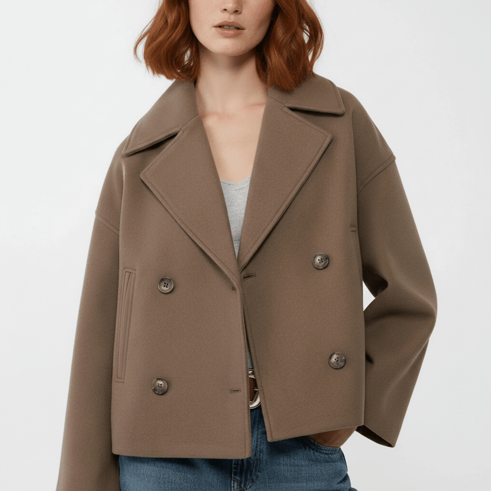 Short Double-Breasted Jacket - Dorothea - 19