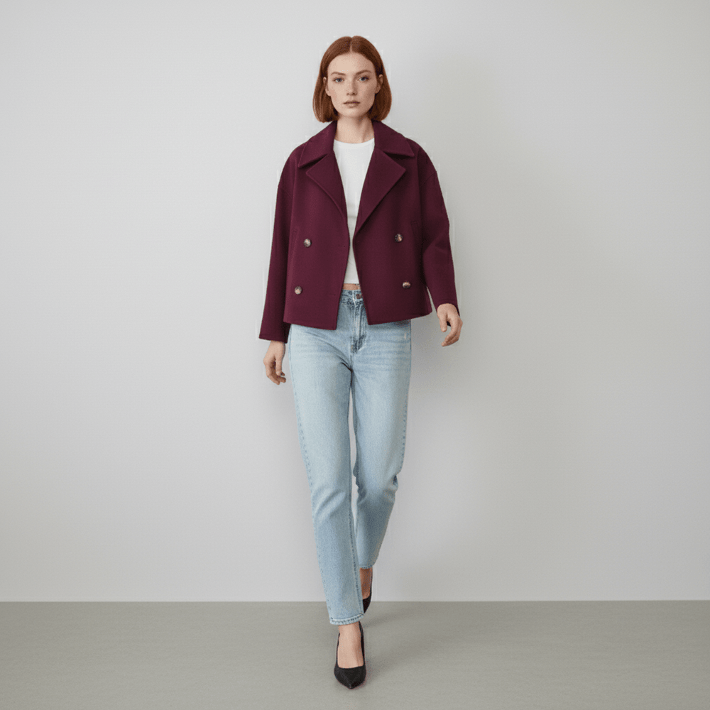 Short Double-Breasted Jacket - Dorothea - 8