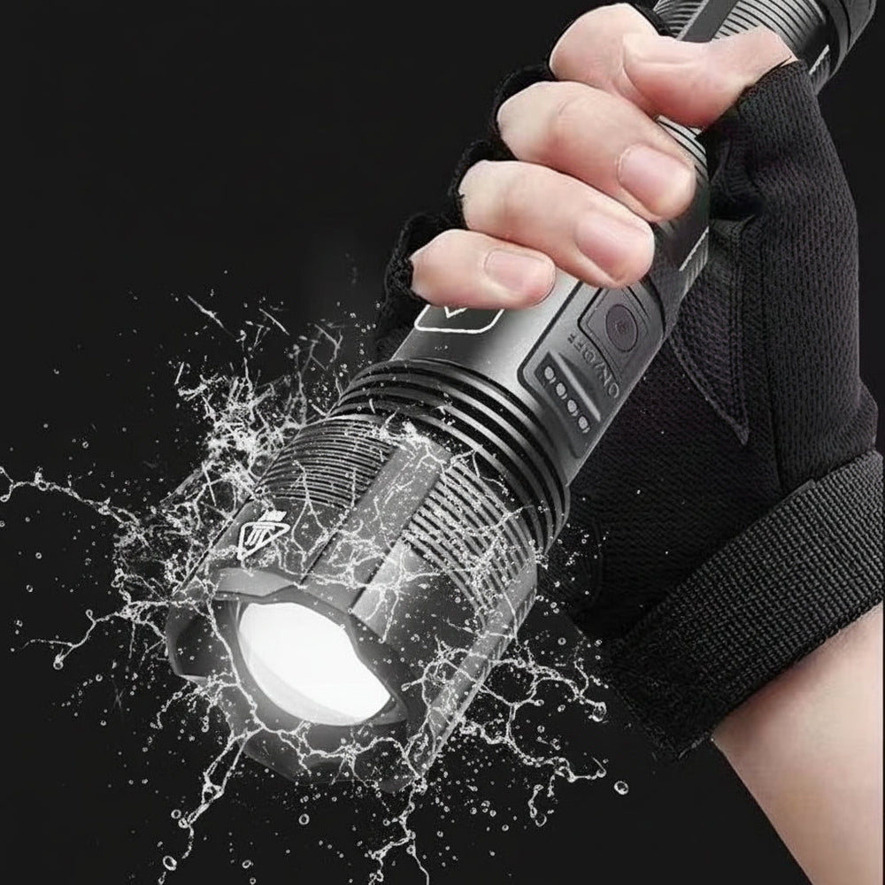 Tactical Flashlight – Rechargeable LED, Aluminum Build & Zoom Torch