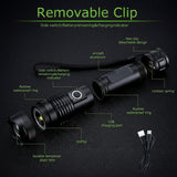 Tactical Flashlight – Rechargeable LED, Aluminum Build & Zoom Torch