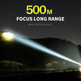 Tactical Flashlight – Rechargeable LED, Aluminum Build & Zoom Torch