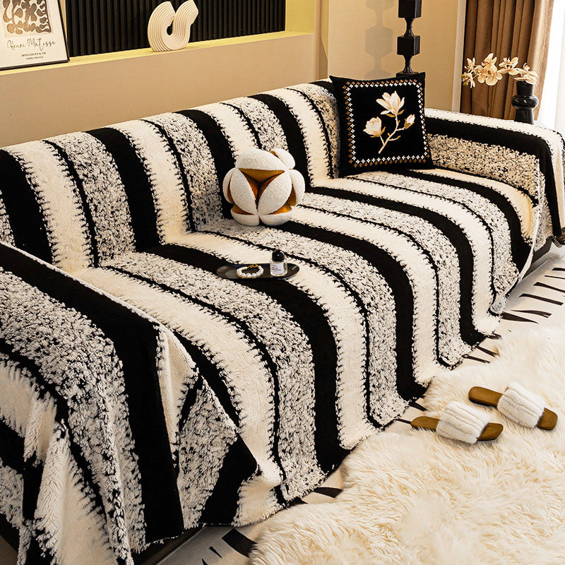 Plush Sofa Cover – Non-Slip Backing, Machine Washable & 5 Sizes in 9 Colors