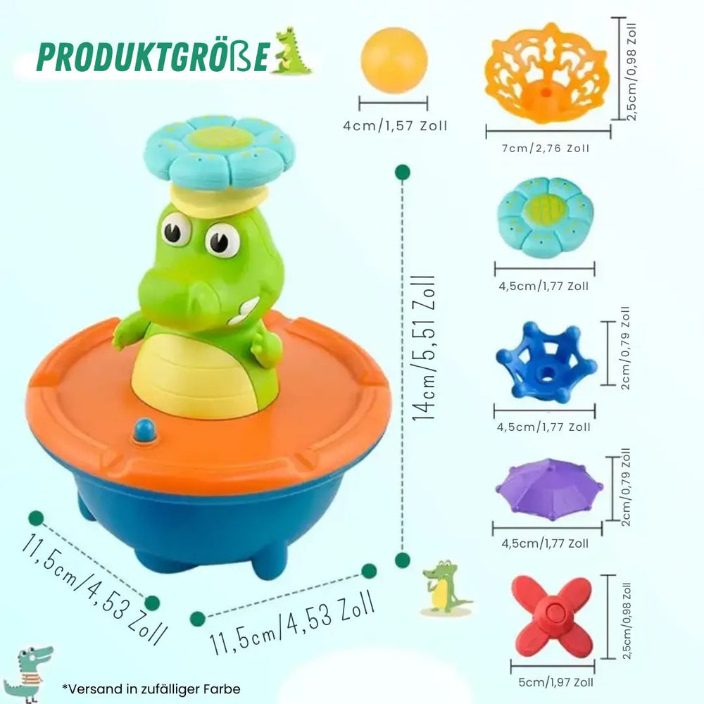 Enhanced Product Title: "LED Krokodil Wasserfontäne mit Wechselaufsätzen & Lichteffekten – Perfekte Dekoration für Garten und Teich" 

This title includes relevant keywords while highlighting the product's features and potential uses, making it more appea