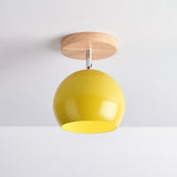 Scandinavian Ceiling Light – Wood & Metal, Adjustable Shade & E27 Fitting
