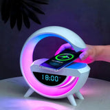 Optimized Product Title: **Smart LED Alarm Clock Lamp with Bluetooth Speaker & Wireless Charging Function - Stylish & Multi-Functional Design** 

This title includes relevant keywords while emphasizing the product's features and appeal.
