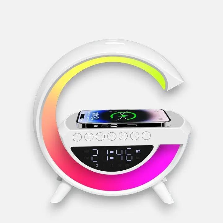 Optimized Product Title: **Smart LED Alarm Clock Lamp with Bluetooth Speaker & Wireless Charging Function - Stylish & Multi-Functional Design** 

This title includes relevant keywords while emphasizing the product's features and appeal.