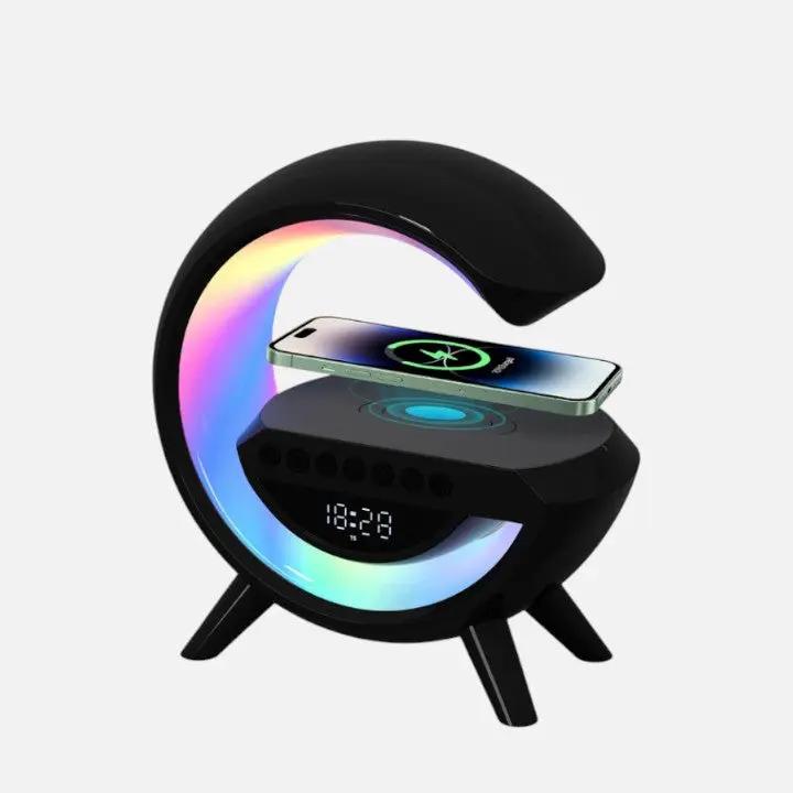 Optimized Product Title: **Smart LED Alarm Clock Lamp with Bluetooth Speaker & Wireless Charging Function - Stylish & Multi-Functional Design** 

This title includes relevant keywords while emphasizing the product's features and appeal.
