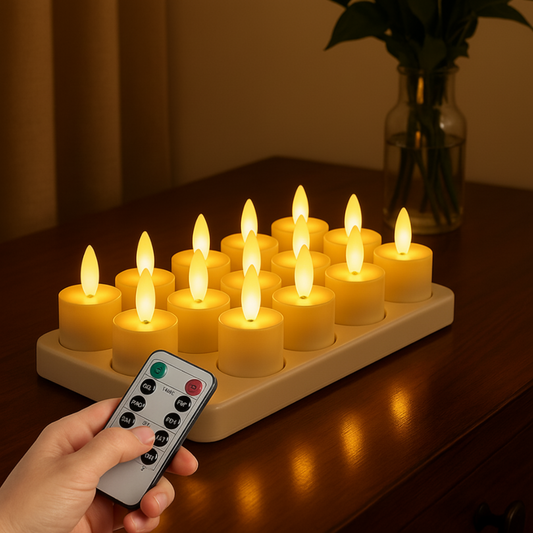 LED Candles – Flameless Set, Remote Timer & USB Rechargeable