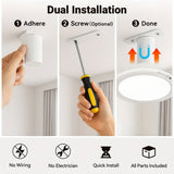 Ceiling Light Motion Sensor Rechargeable LED Flush Mount Lamp