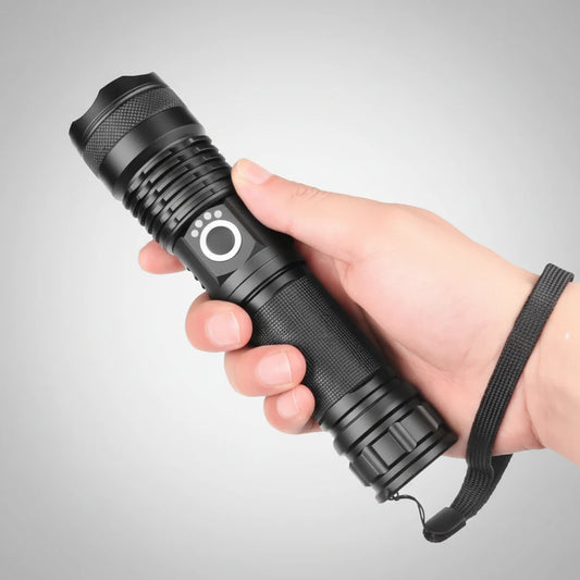 LED Flashlight – Rechargeable, Tactical & Water-Resistant Camping Torch