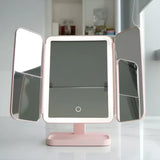 Mirror LED Makeup Triple Lighting Magnification Foldable Design
