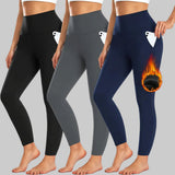 Leggings High Waist Pocket Winter Workout Pants