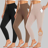Leggings High Waist Pocket Winter Workout Pants