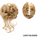 Messy Bun Hair Wavy Curly with Claw Clip Super Natural Look Bowlift