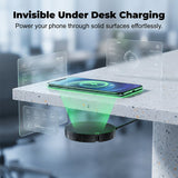 Under-Desk Wireless Charger – Qi Fast Charging, Invisible Mount & Through-Surface