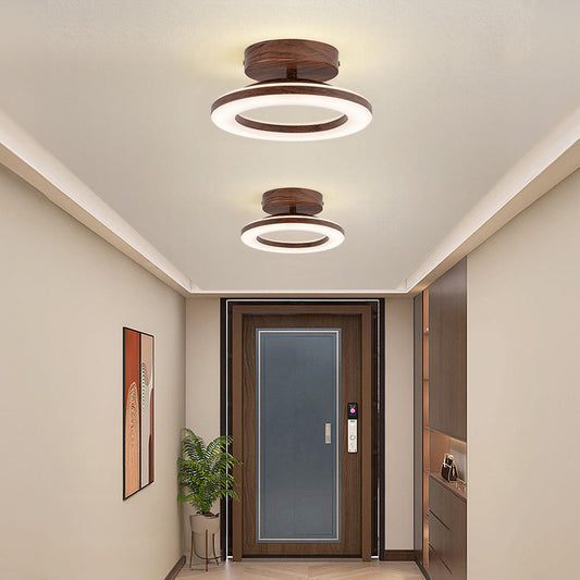 LED Ceiling Light – Acrylic Round Design, Semi-Flush Mount &amp; Hallway Use