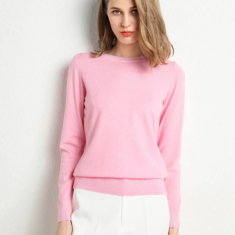 Women's Long-Sleeve Crew-Neck Sweater