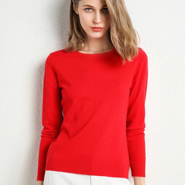 Women's Long-Sleeve Crew-Neck Sweater