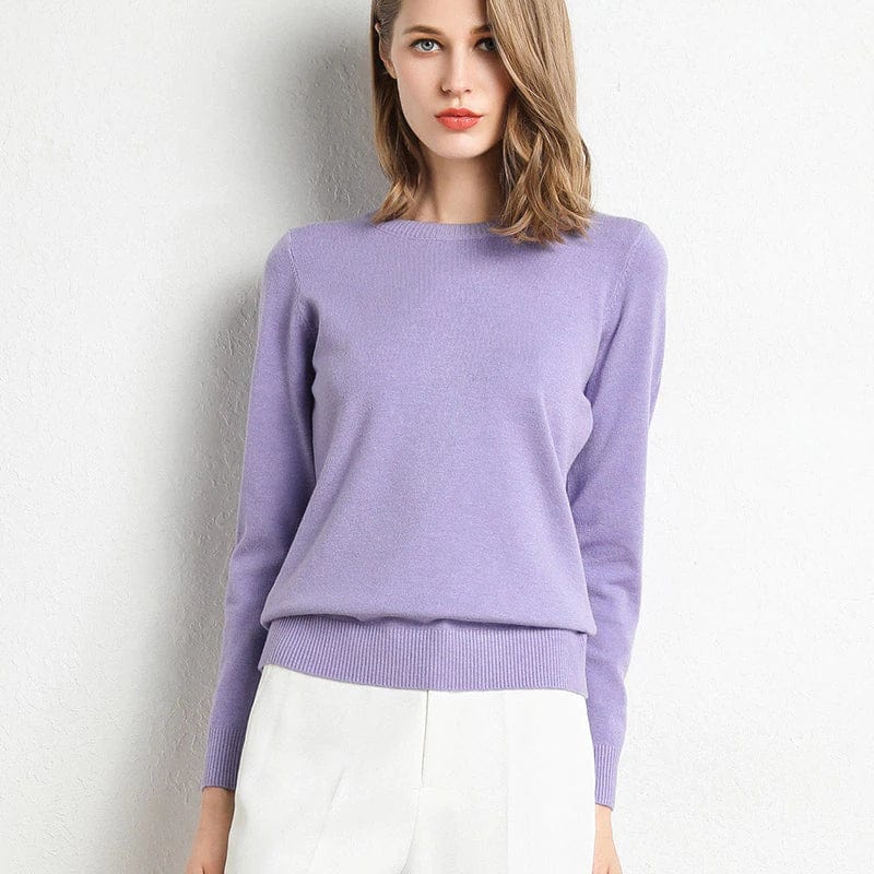 Women's Long-Sleeve Crew-Neck Sweater