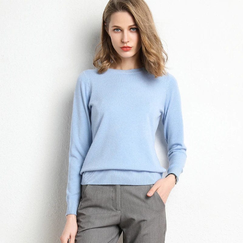 Women's Long-Sleeve Crew-Neck Sweater