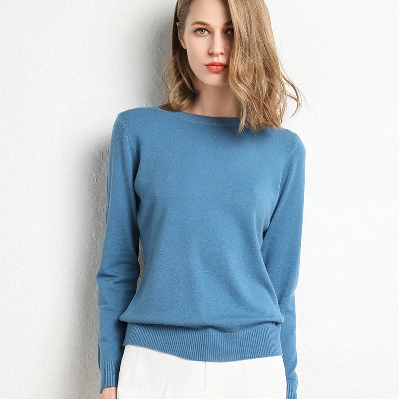 Women's Long-Sleeve Crew-Neck Sweater