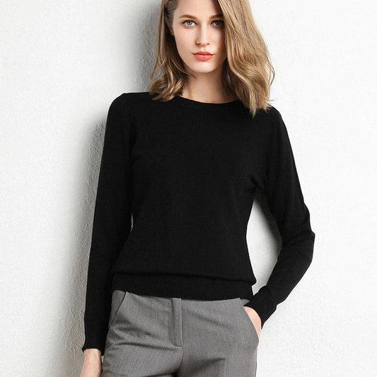 Women's Long-Sleeve Crew-Neck Sweater