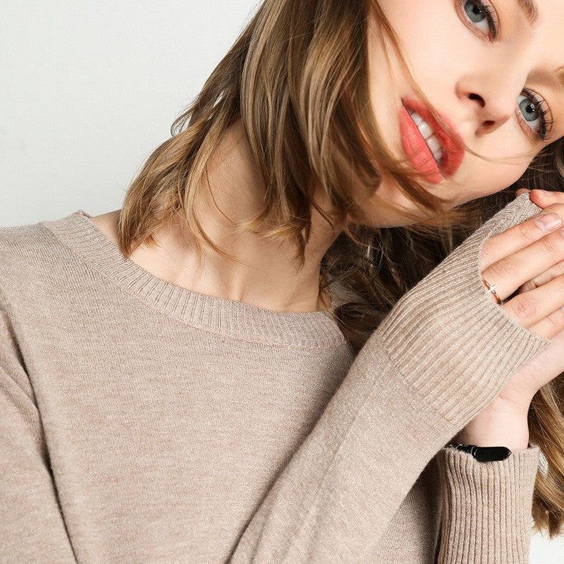 Women's Long-Sleeve Crew-Neck Sweater
