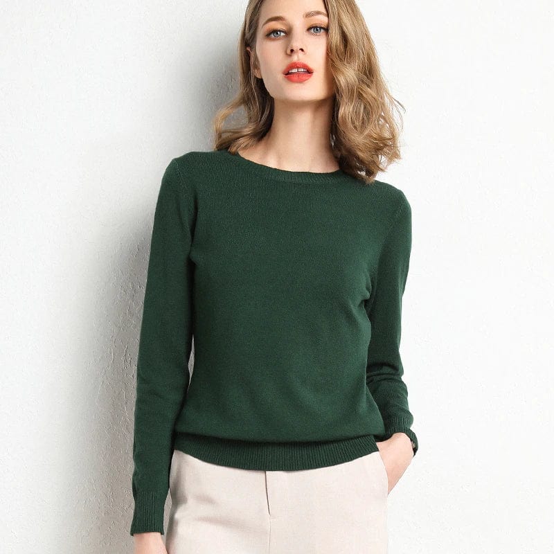 Women's Long-Sleeve Crew-Neck Sweater