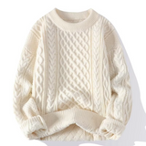 Long – Sleeve Cable – Knit Sweater – David