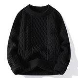 Long – Sleeve Cable – Knit Sweater – David