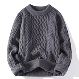 Long – Sleeve Cable – Knit Sweater – David