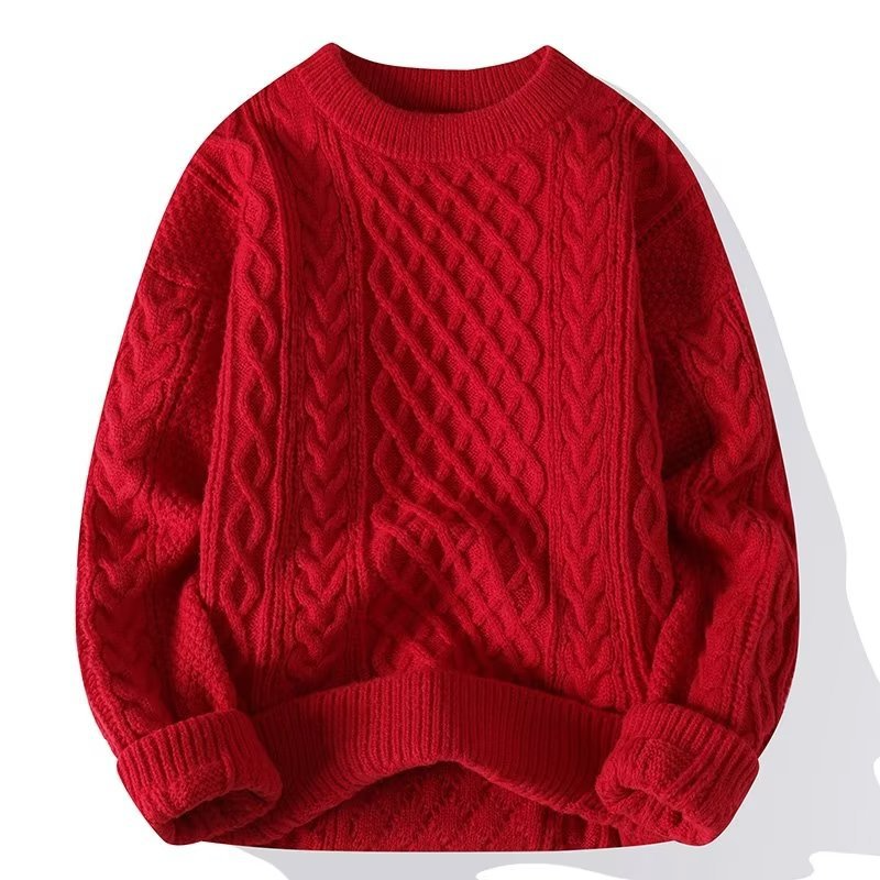 Long – Sleeve Cable – Knit Sweater – David
