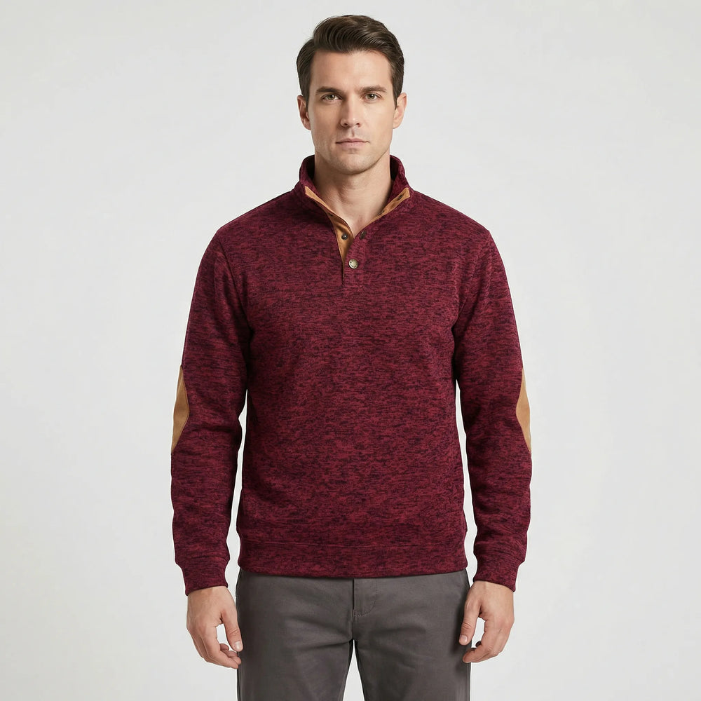 Michael - Long-Sleeve Pullover with Stand-Up Collar