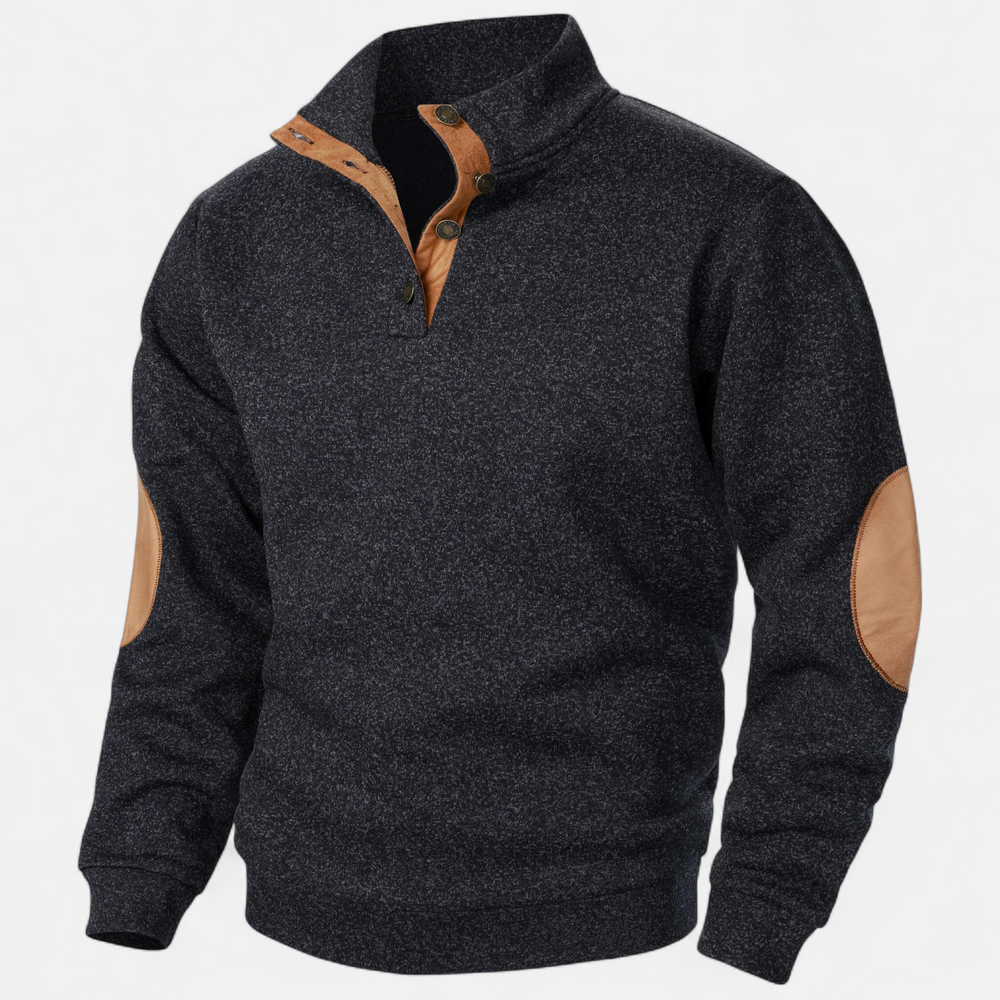 Hugo - Long-Sleeve Pullover with Stand-Up Collar