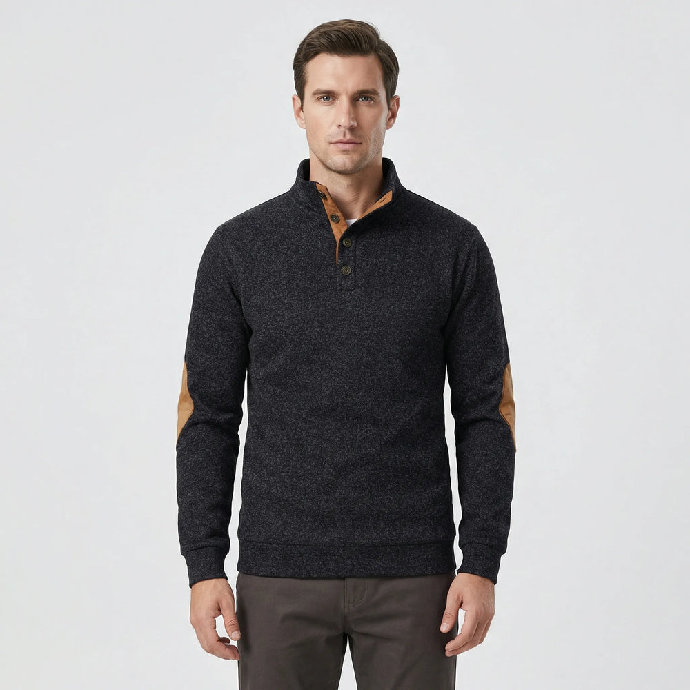 Michael - Long-Sleeve Pullover with Stand-Up Collar
