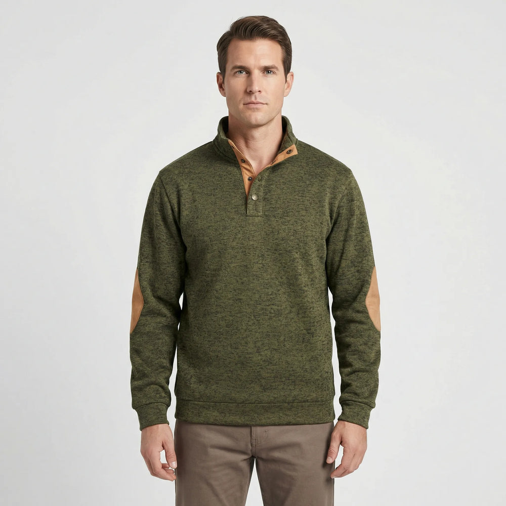 Michael - Long-Sleeve Pullover with Stand-Up Collar