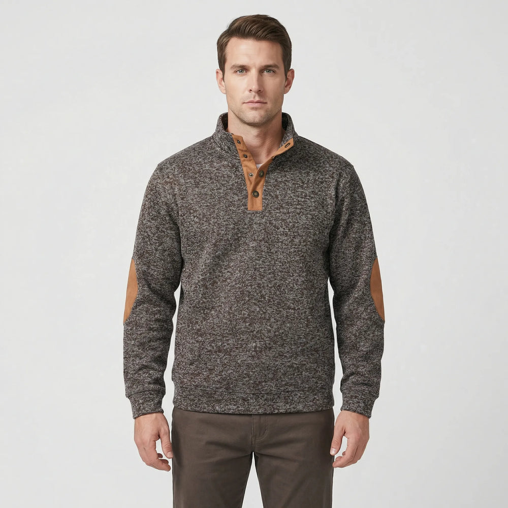 Michael - Long-Sleeve Pullover with Stand-Up Collar