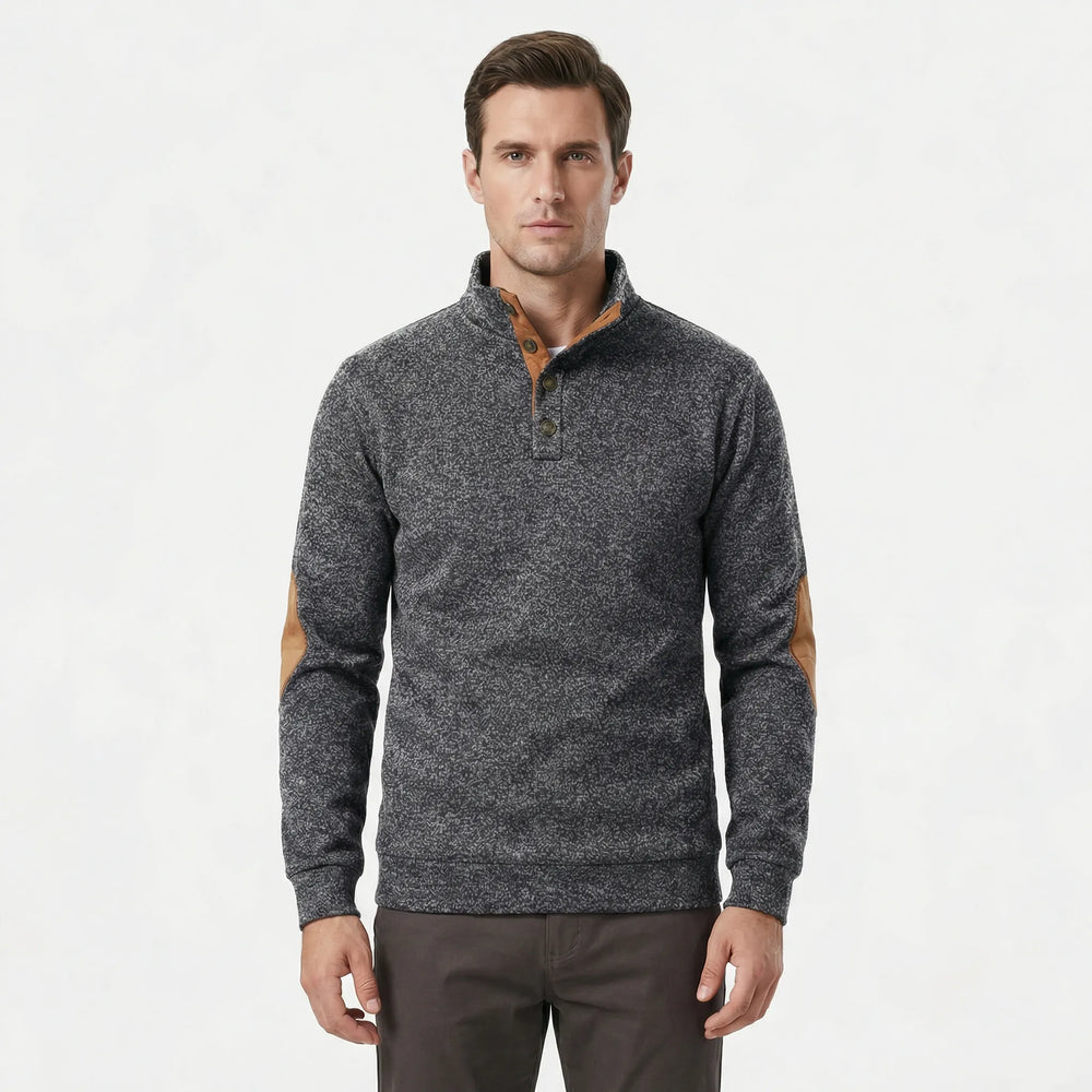 Michael - Long-Sleeve Pullover with Stand-Up Collar