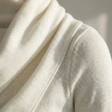 Long-sleeve knit sweater with wrap effect - Maryann