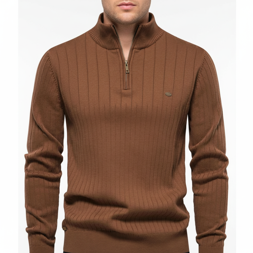 Long-Sleeved Sweater With Zip - Noah