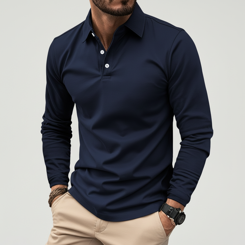 Vincent Long-Sleeve Polo Shirt