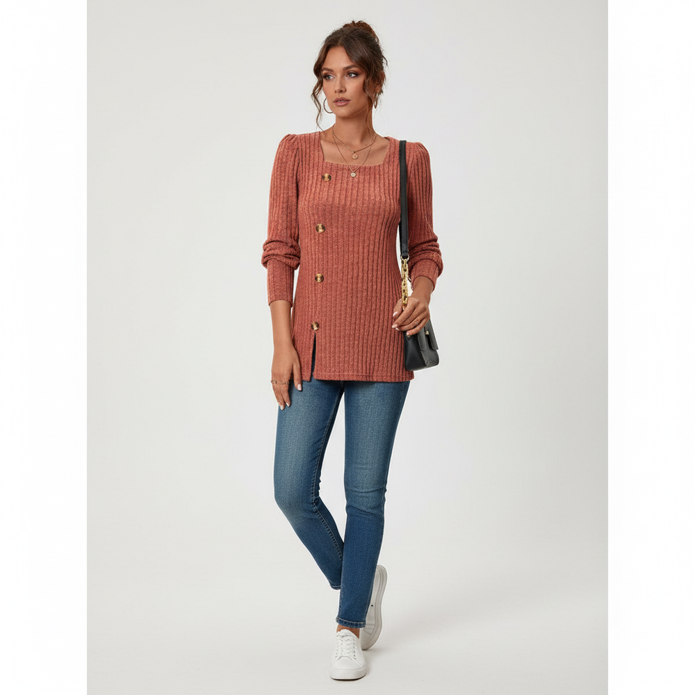 Long-sleeved knitted top - Helena