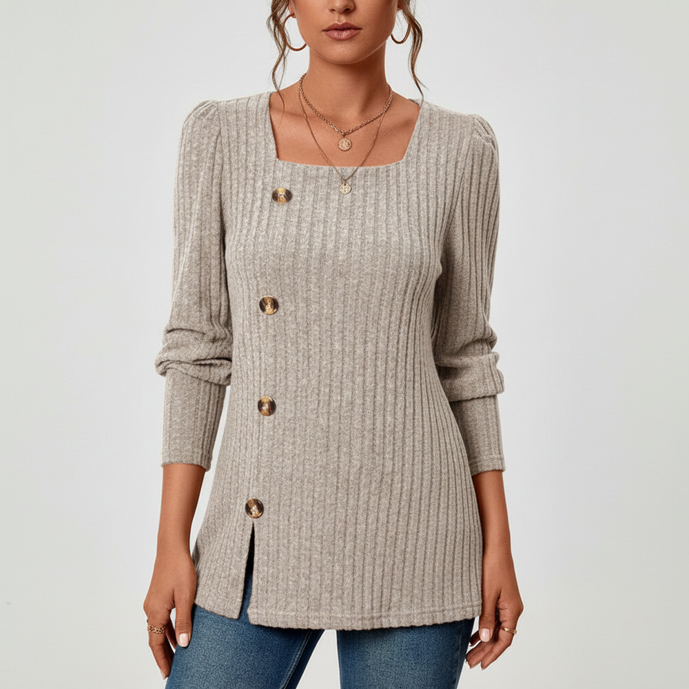 Long-sleeved knitted top - Helena