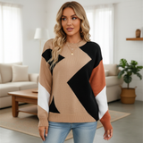 Patchwork Design Women's Jumper - Miriam